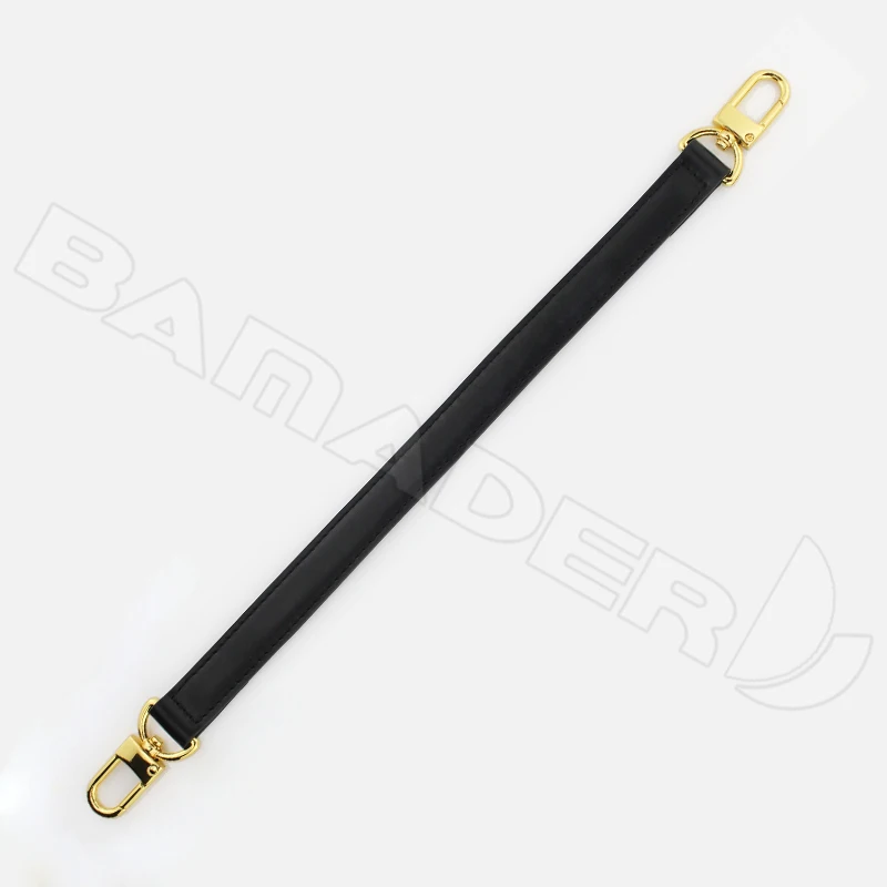 black BAMADER obag ручка короткая сумка ремень короткий плечевой ремень сумка ремень натуральная кожа сумка ремень высокое качество сумки аксессуары - Цвет: black