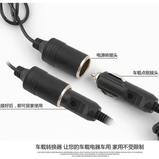 Автомобильный преобразователь напряжения 100 240 в перем. Тока на 12 пост.