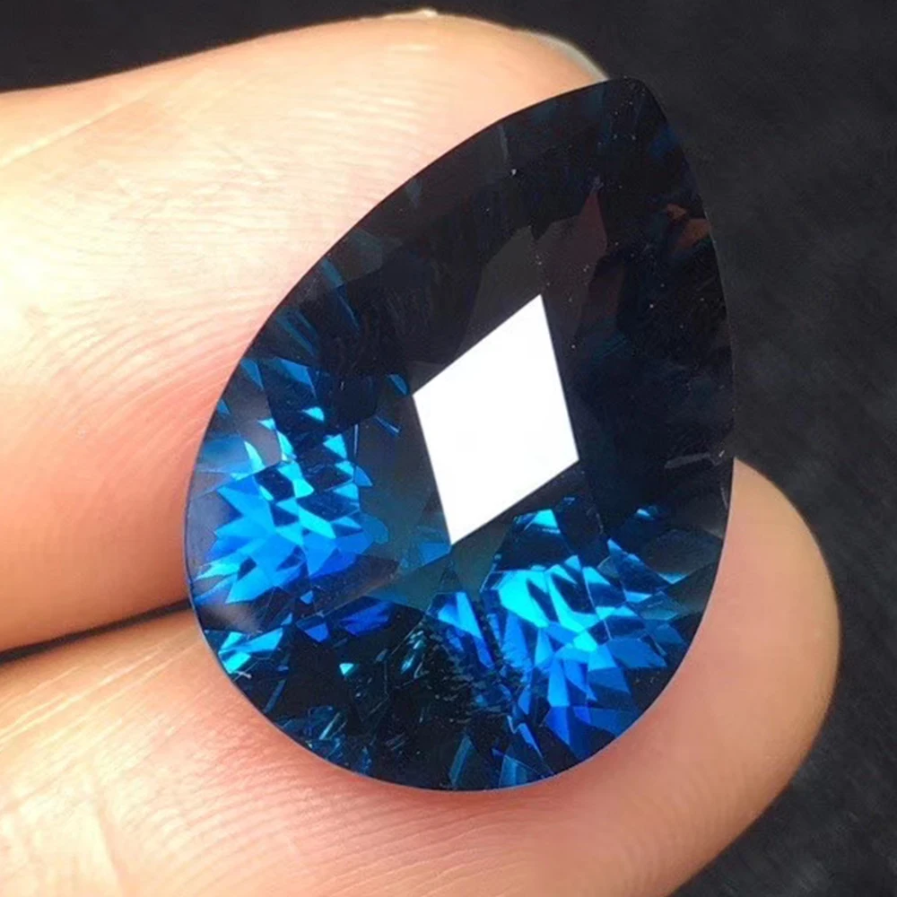 

Натуральный Лондонский голубой топаз изысканный вогнутый вырез 19.75ct Технические характеристики 21*14,5*10 мм высокого класса пользовательское...