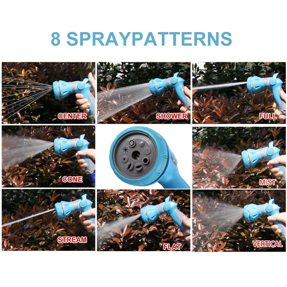 

High Pressure Garden Hose Agriculture Spray Nozzle Water Sprinkler Heavy Duty Multifunctional 8 Pattern Irrigation Tool