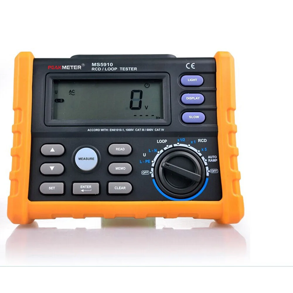 Peakmeter PM5910 цифровой измеритель сопротивления RCD тестер контура мультиметр USB