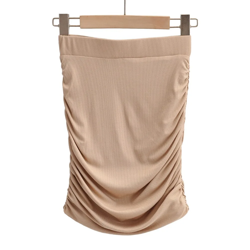 

Skirts Womens 2021 New 2021 Summer European and American Women's Clothing Double Layer Pleating Skirt Solid Color Short Skirt