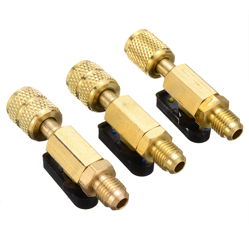 Латунные клапаны R410A 3 шт. прямые шаровые для хладагента кондиционера шланги