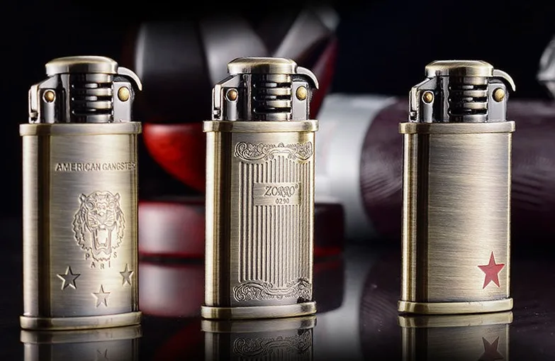 

Vintage Lighter Mini For Cigarette Kerosene Gasoline Oil Petrol Refillable Flint