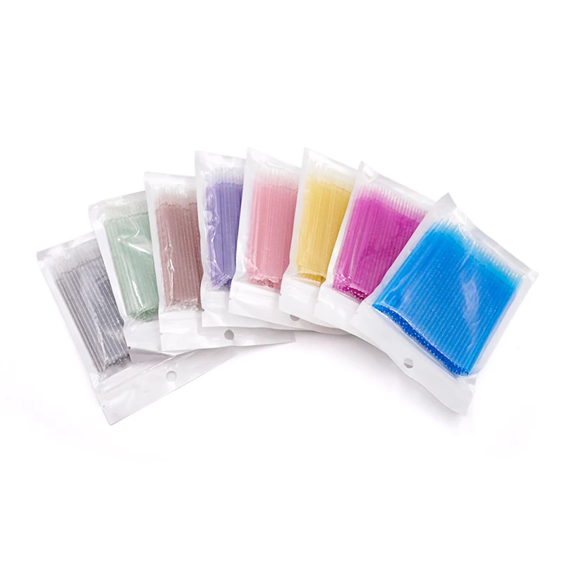 

100pcs Crystal Disposable Cotton Swabs For Eyelash Grafting Cleaning Rods Individual Lash Removing Swab Tools Applicators