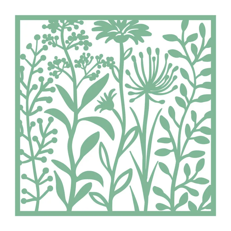 Квадратные штампы Eastshape Цветочная рамка металлические новинка 2020 для