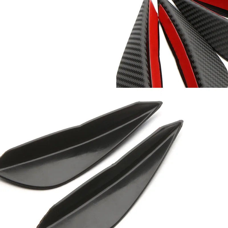 4 шт. углеродное волокно подходит для переднего бампера губ сплиттер воздушный