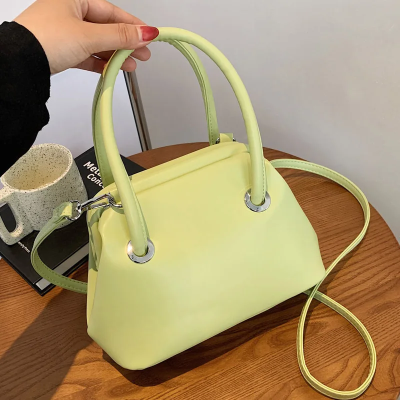 

Простая женская кожаная сумка-тоут, маленькие сумочки на плечо, модные дизайнерские дамские роскошные фирменные мессенджеры на ремне