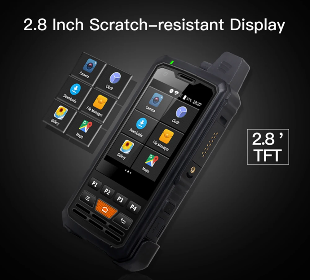 UNIWA F50 4G LTE Global Zello Rugged PTT Walkie Talkie 2.8'' Touch Screen 8GB ROM 4000mAh Android 6.0 Quad Core 4G Smartphone
