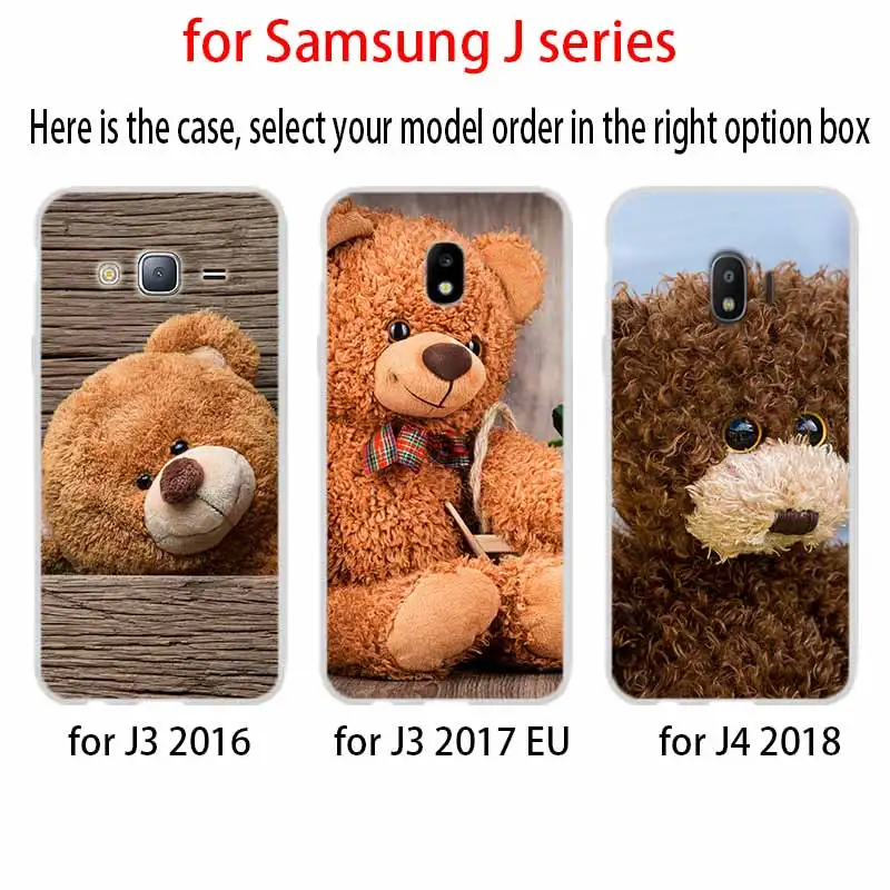 Мягкий силиконовый чехол для телефона милый плюшевый мишка Samsung Galaxy J6 J4 J8 J7 2018 Plus J3