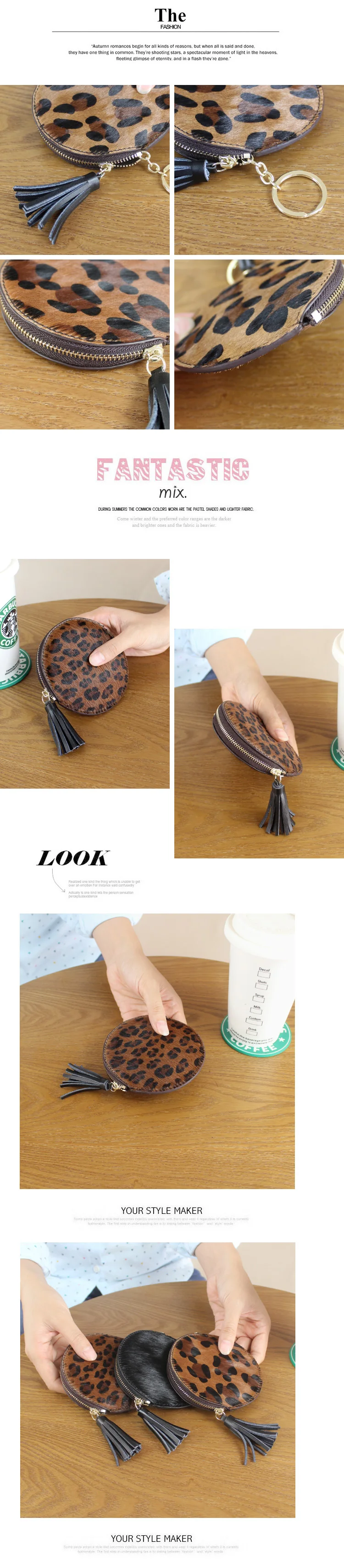 Horse hair ultra-thin cowhide long wallet female tide new European and American fashion leather snap folding wallet