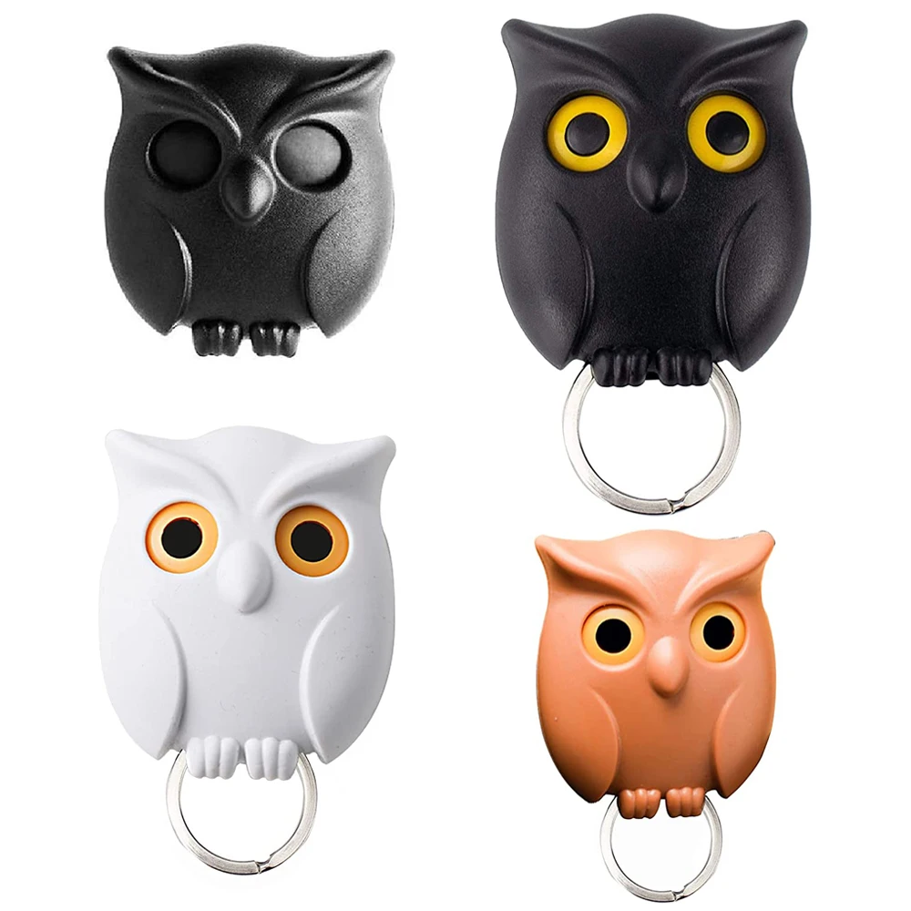 

Owl Key Holder,Automatic Open Close Eyes Owl Keychain Holder with Magnetic Wall Mounted Creative Key Hanger Holder for Home