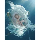 Полноразмерная круглая кристаллическая мозаика, сделай сам, 5D алмазная живопись, милый ребенок, 3D Алмазная вышивка, распродажа картин, украшение для дома, искусство DF44