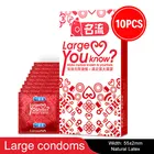 Презервативы большого размера для задержки эякуляции, 55 мм, секс-изделие для взрослых, 10 шт.