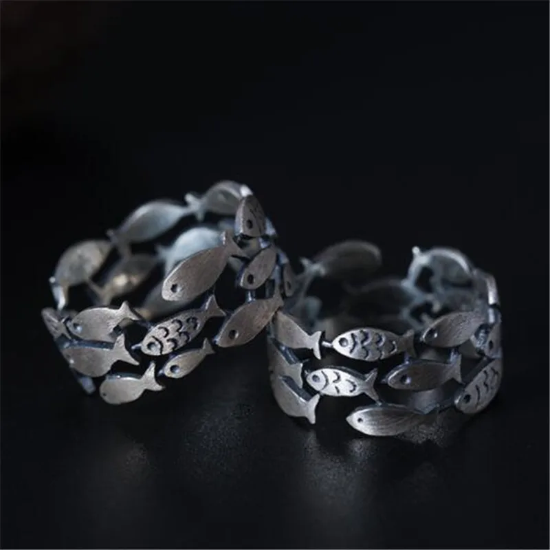 

Женское винтажное Открытое кольцо из серебра, R027