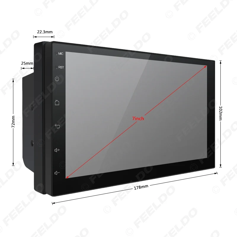 FEELDO ультратонкий автомобильный медиаплеер 7 дюймовый Android 8 1 четырехъядерный с