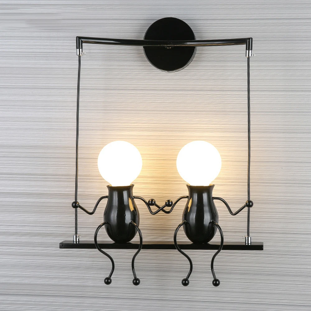 Американский кантри креативный Железный художественный светодиодный настенный