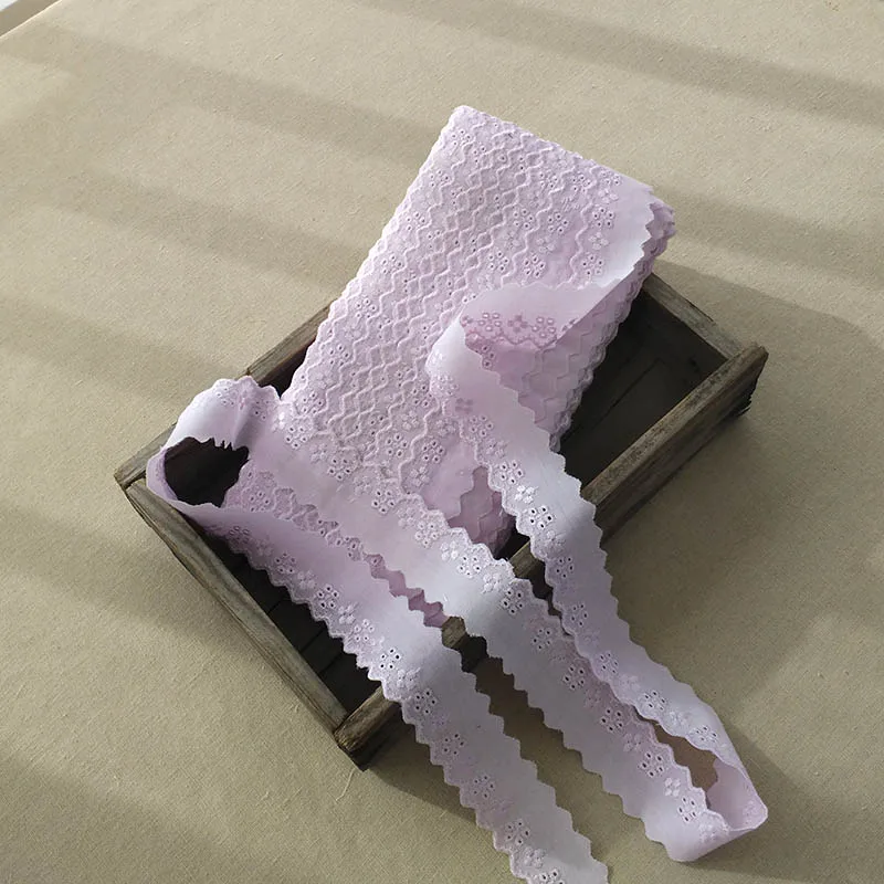 1 м Высококачественная кружевная ткань с вышивкой розовая лента 3 см отделка