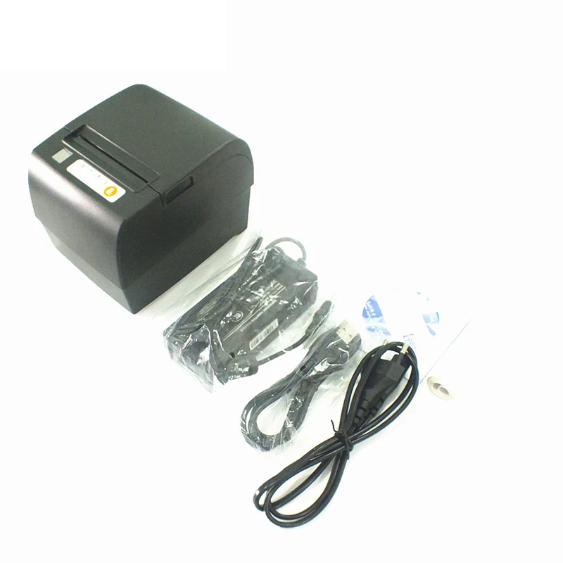 

New Thermal Printer 80mm Retail Shop POS Receipt Cashier Single Buzzer Alarm Network Port Serial Port USB Thermal Printer EU Plu