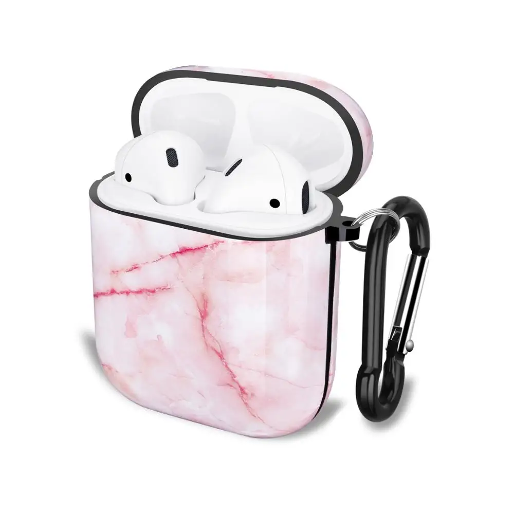 Высококачественный чехол для Apple Airpods IMD мягкий наушников из ТПУ розовый