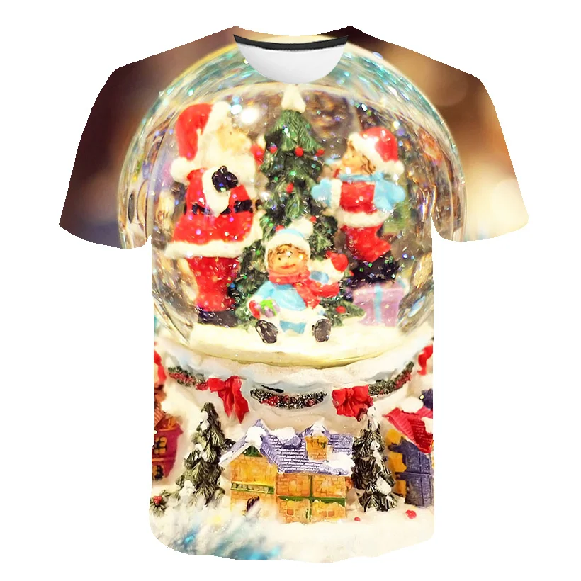 

Family Clothing 2020 Christmas Snowman Print Kid T-shirts Child Clothes Fashion Summer Short Sleeve Outfits Coat Streetwear Top