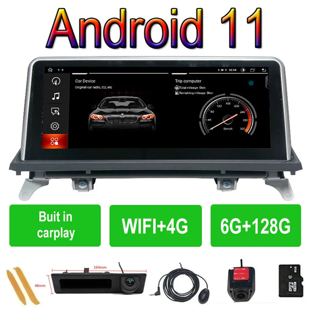 10 25 дюймовый автомобильный радиоприемник стерео плеер GPS навигация Android 11 для BMW X5