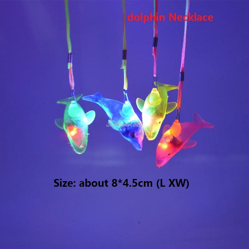 Воздушный шар мультяшный Дельфин со светодиодной подсветкой мигающее ожерелье