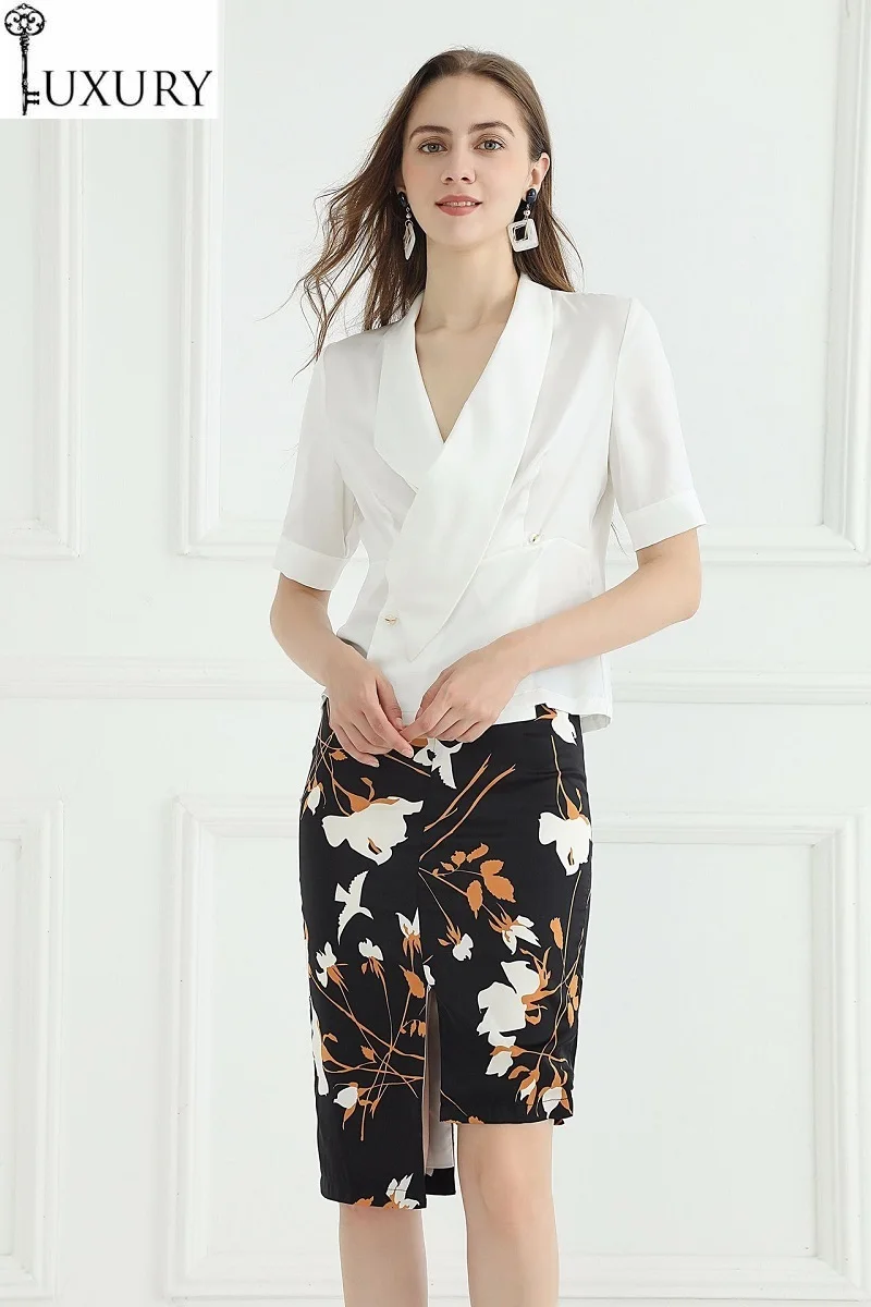 Качественные костюмы 2020 высокая Летняя мода комплект из 2 предметов женские