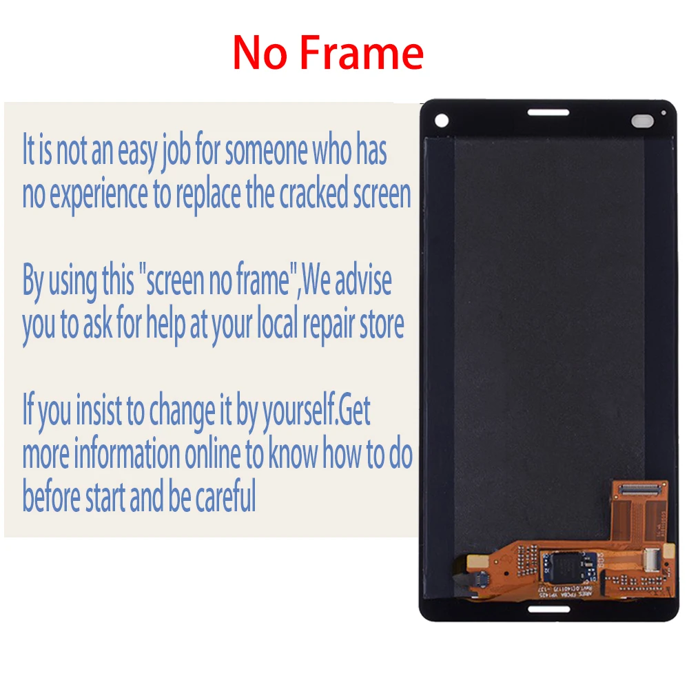 ЖК-дисплей 4 6 &quotдля SONY Xperia Z3 Compact сменный сенсорный экран с рамкой для Mini D5803 D5833
