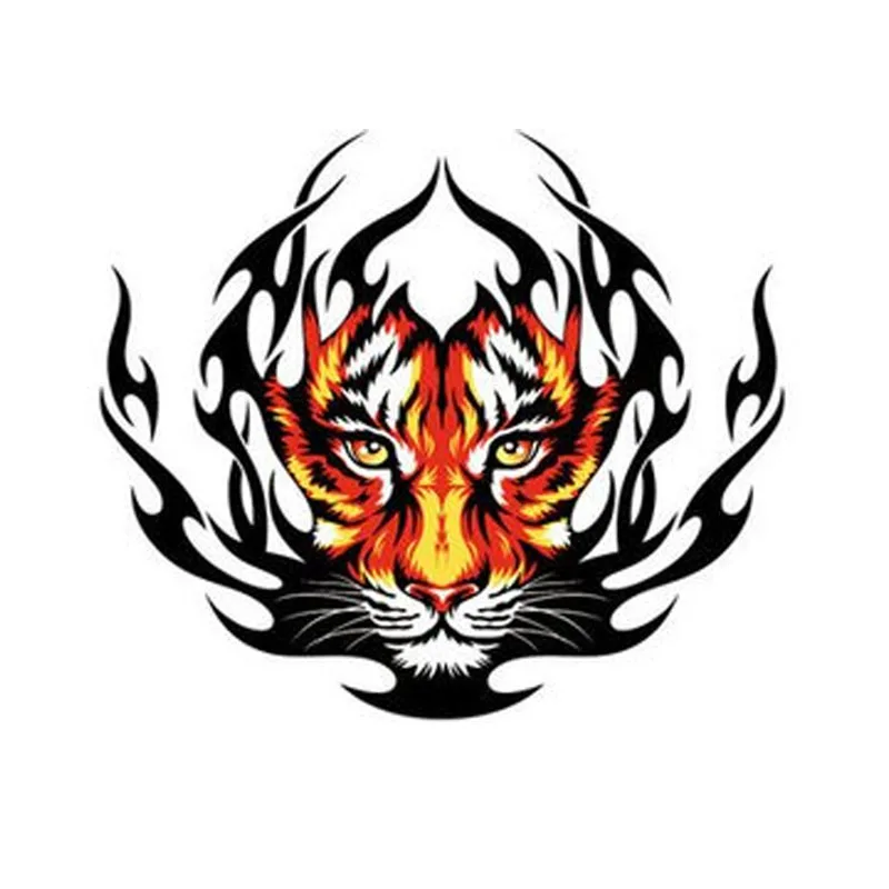 

Funny Creativity Tiger Flame Styling Car Sticker Automobiles Motorcycle Exterior Accessories PVC Decals for Toyota Honda Lada Vw