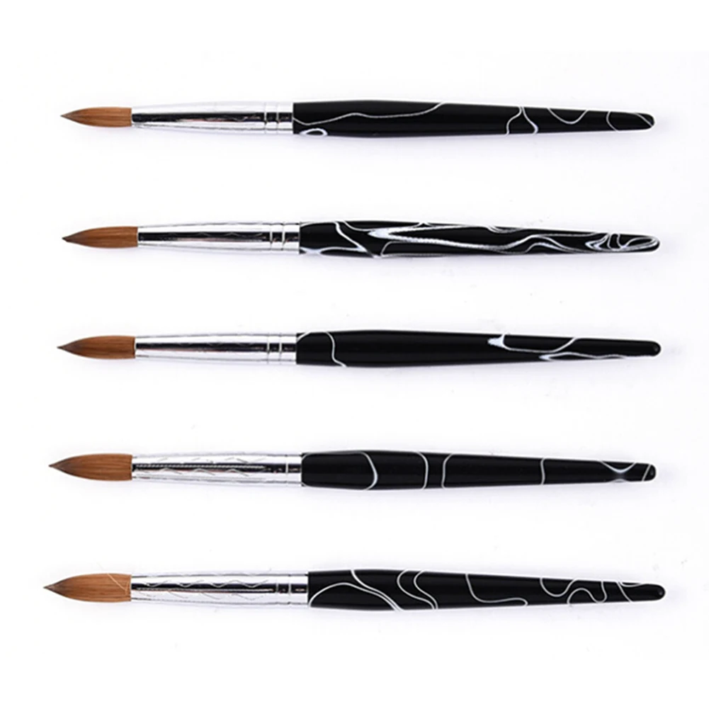 Напечатанные норковые волосы кисти для рисования ногтей ручки начинающих