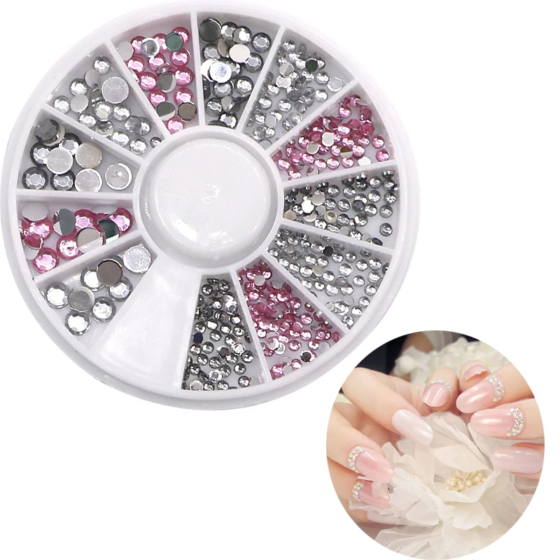 1 коробка розового и белого цвета усеяны искусственными драгоценными камнями Для