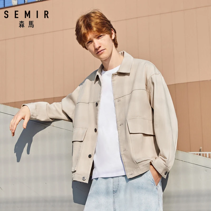 Куртка SEMIR мужская свободного покроя хлопковая удобная повседневная с отложным