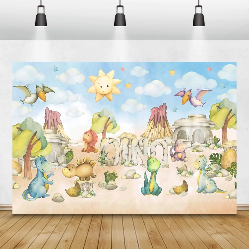 

Dinosaur Jungle Forest Animal Safari Party Baby Shower Birthday Party Background For Photography Portrait Custom Photo Backdrop