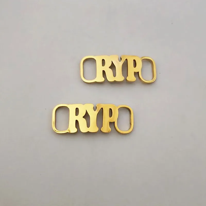 Пряжки для обуви из нержавеющей стали модные аксессуары бирки с именем на заказ