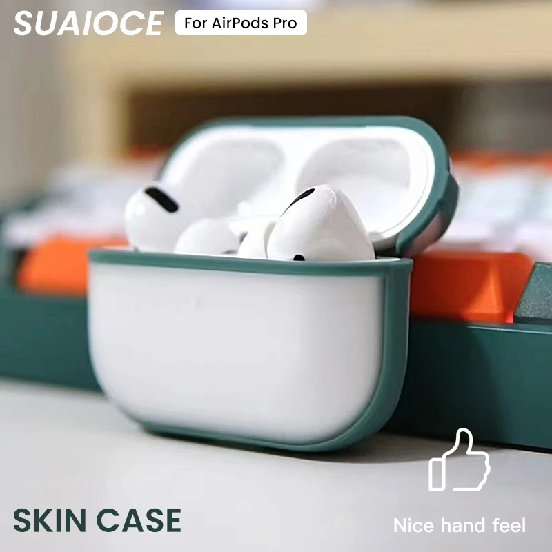 

Чехол SUAIOCE для Apple AirPods Pro, чехол для беспроводных Bluetooth наушников, прозрачный защитный чехол для Airpod 3, пылезащитный чехол