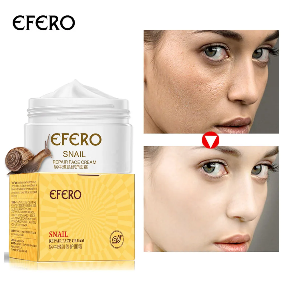 

EFERO Snail Face Cream Collagen Anti-Aging Remove Wrinkles Lifting Firming Hyaluronic Acid Nourish Moisturizing Whitening Cream
