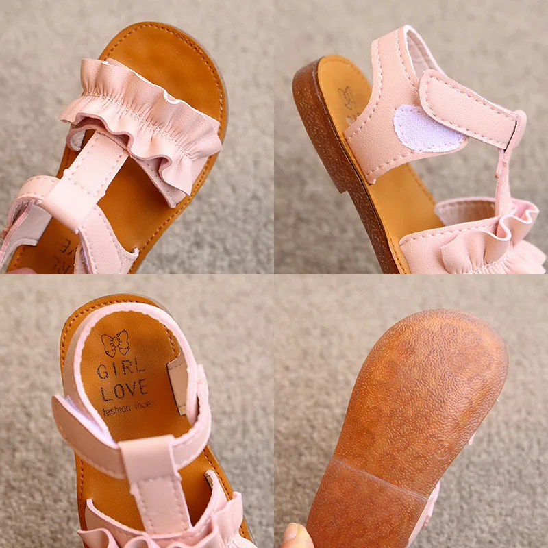 

CAPSELLA KIDS Summer Sandals for Girls Princess Shoes Flower Infant Toddler Children Beach Sandals 1-6 Years Shoes Size 21-30