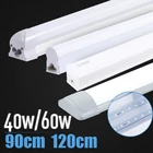 Светодиодная трубсветильник 120 см, T5, T8, для дома, 220 В, светодиодная лампа, трубка 40 Вт, 60 Вт, холодный белый, теплый свет, 4 фута, Светодиодная трубка, освещение 1200 мм