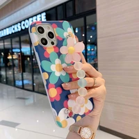 beaded flower chain wrist bracelet phone case soft shell for iphone7 8 plus iphone 13 pro case iphone 11 case sweet phone case