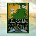 Цветы Du Mal Absinthe Blechschild Schild 3D Gepr blind gt Gew lbt, жестяной знак