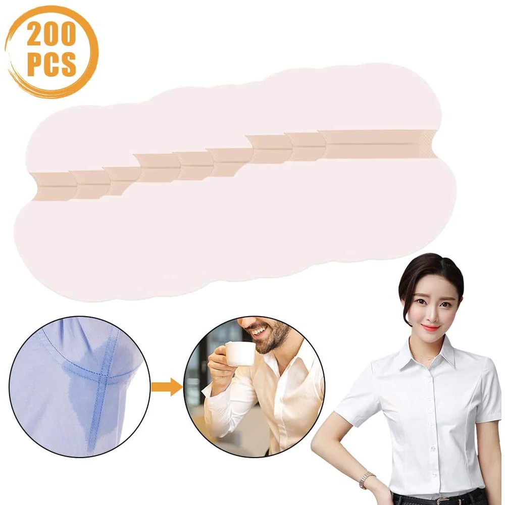 

Underarm Sweat Pads 200 PCS Anti Perspiration Disposable Armpit Sweatproof Sheet Absorbing Odour Avoiding Seeping Invisible Mat