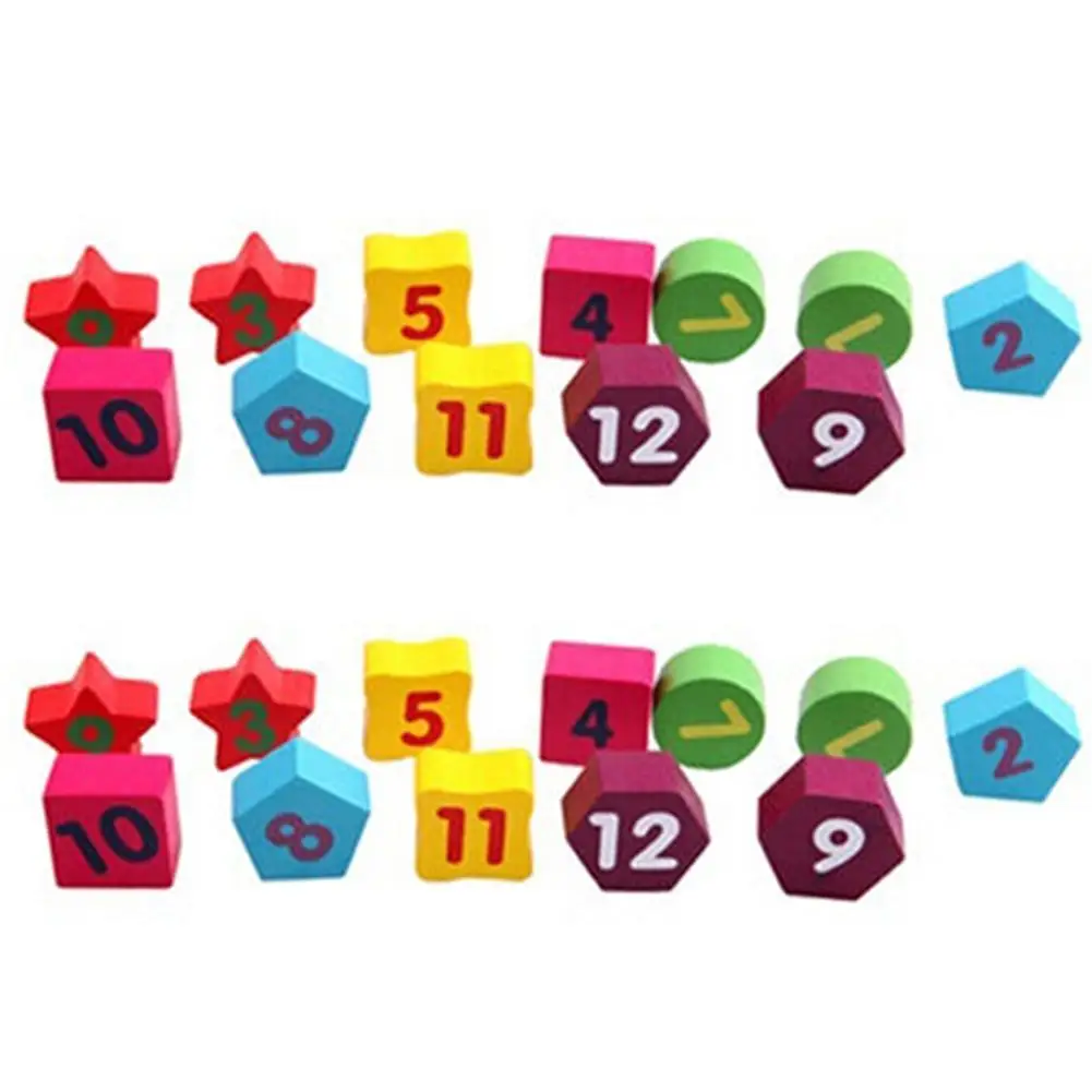 Детские деревянные часы 12 цифр красочные головоломки игрушки развивающие