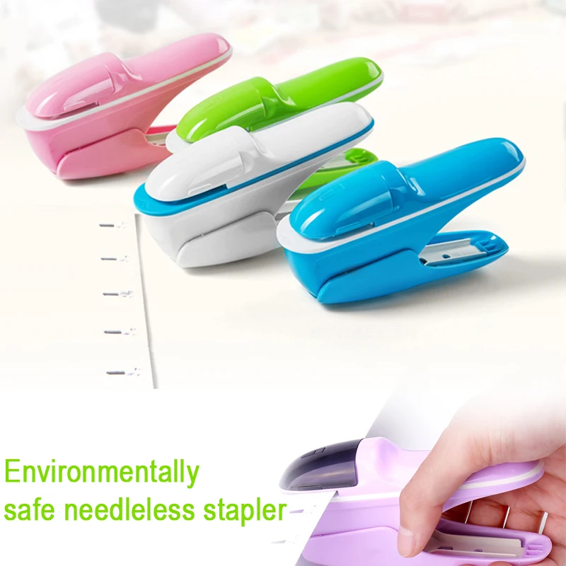 

Mini Stapleless Stapler Hand-Held Without Staples Stapler for Home School Office Binding DU55