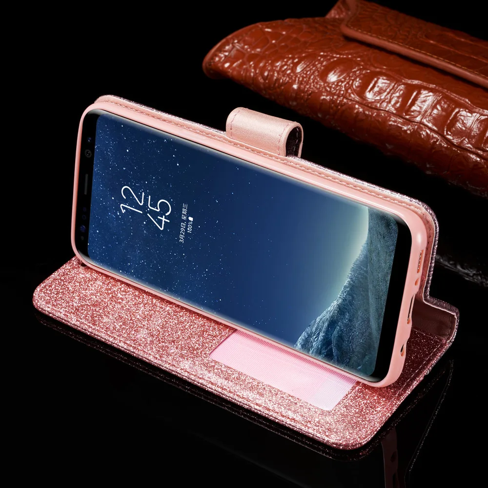 Чехол-книжка с бриллиантами для Samsung Galaxy S10 S10E S9 S8 Plus S7 Edge S20 | Мобильные телефоны и