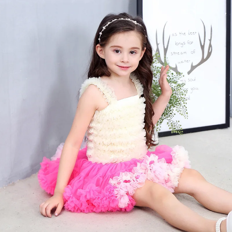 Fashion Girls Tutu Dress Baby Extra Fluffy Birthday Party Cute Autumn Ball Gown Ruffled Bubble Photography | Детская одежда и