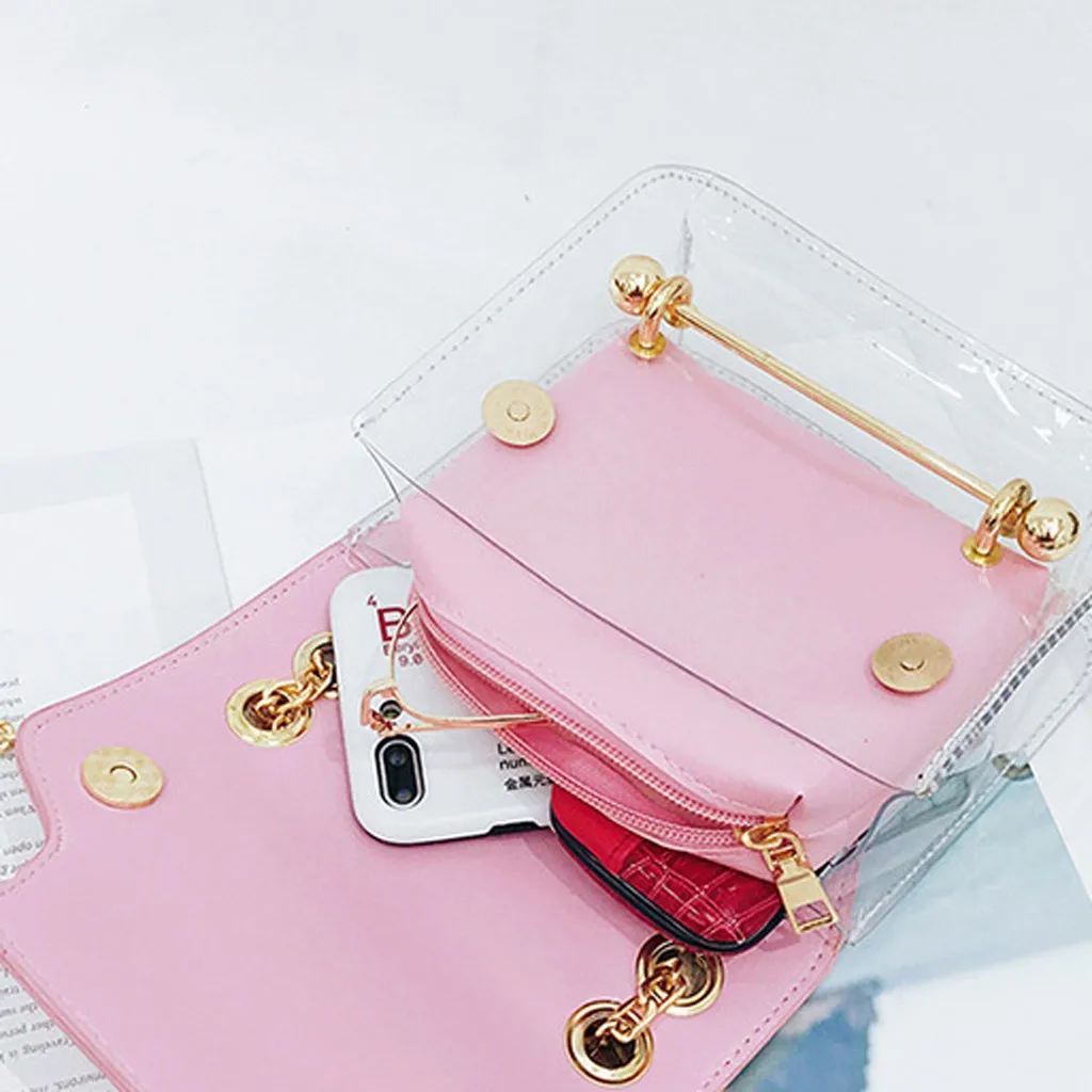 Сумка мессенджер Женская Роскошная прозрачная сумка модная женская квадратная