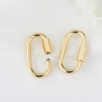 14k gold plated jewelry findings spiral clasp supplies brass metal screw clasps connectors accessories for diy necklace bracelet