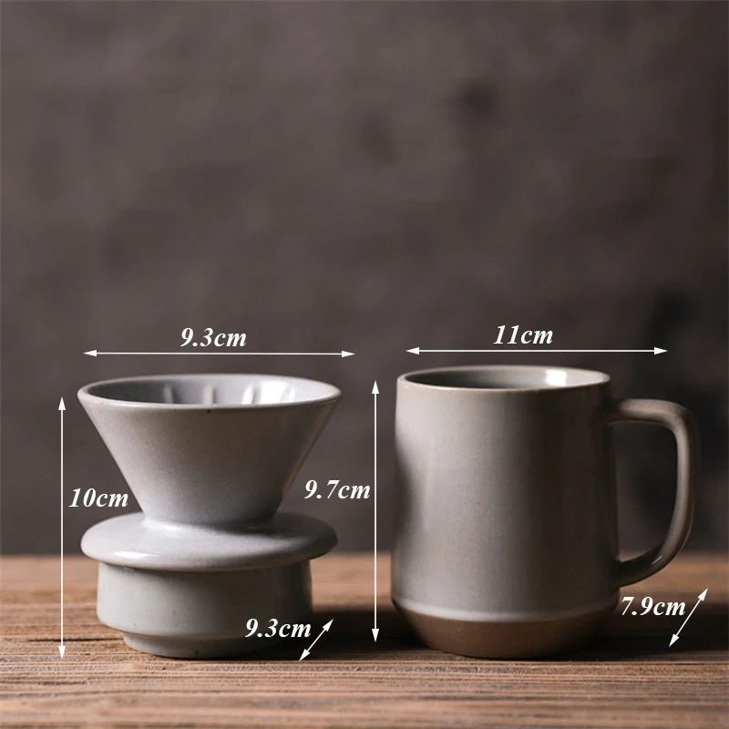 

Nordic Hand-washed Coffee Filter Cup Ceramic Drip-type Coffee Cup Tapered Single-hole Milk Mug Ceramic Simple Tea Cup Drinkware