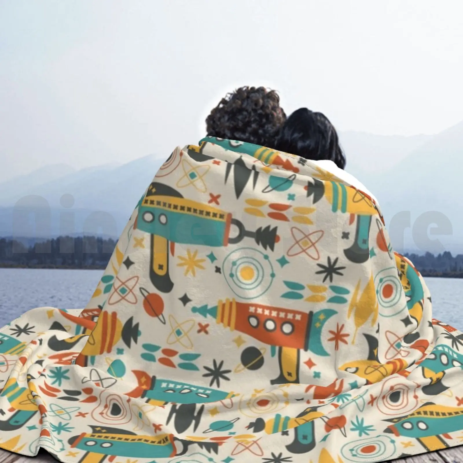 Одеяло с атомным космическим пистолетом супер мягкий теплый легкий тонкий